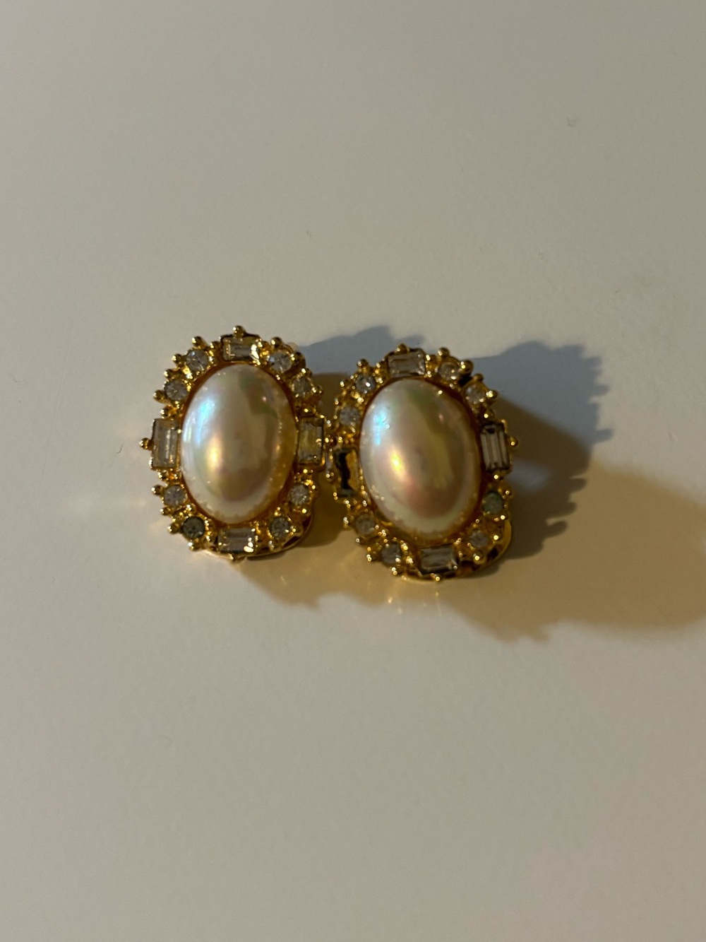 Christian Dior Gold-Tone Pearl Cluster Clip-On Earrings